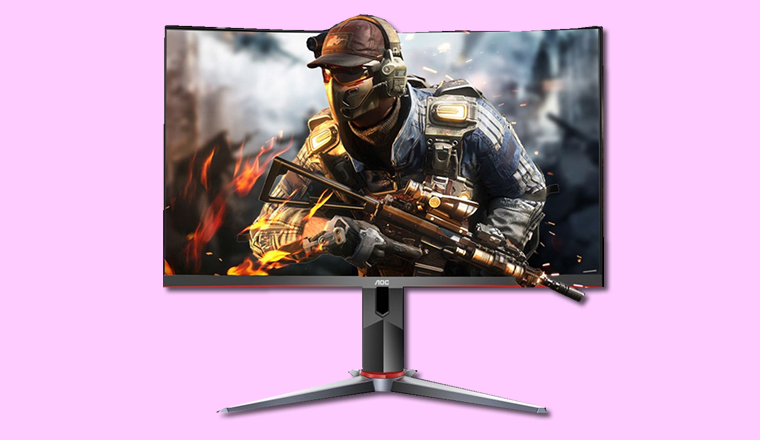 AOC27寸高清孤形顯示器，75HZ-1080P